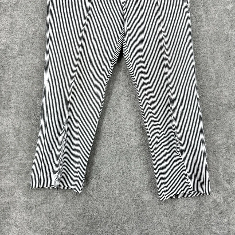 Banana Republic Pants Womens 2 Logan Striped Linen Blend Nautical Pockets Preppy